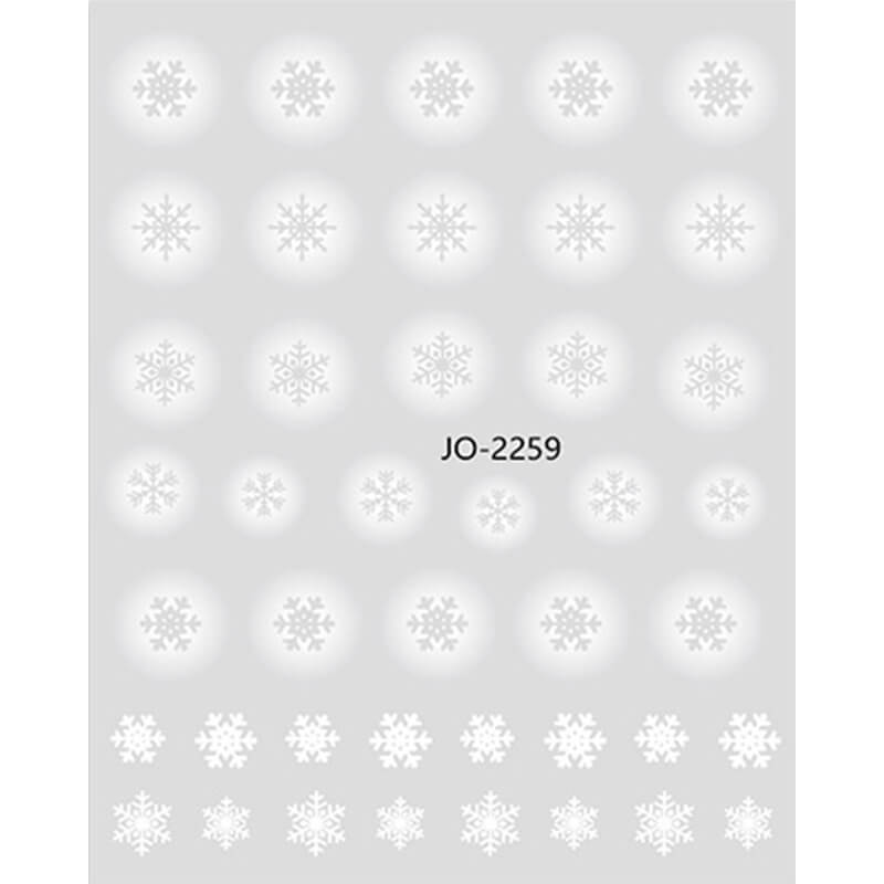 Vettsy Winter Nail Art Stickers-Hollow Snowflake 2259